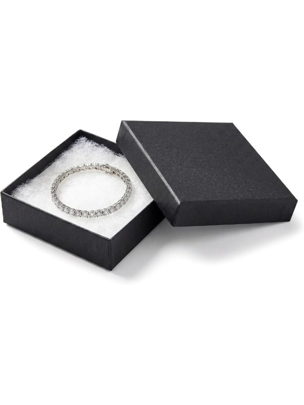 100 Matte Black Cardboard Jewelry Gift Boxes with Inserts - Perfect for Gifts!
